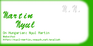 martin nyul business card